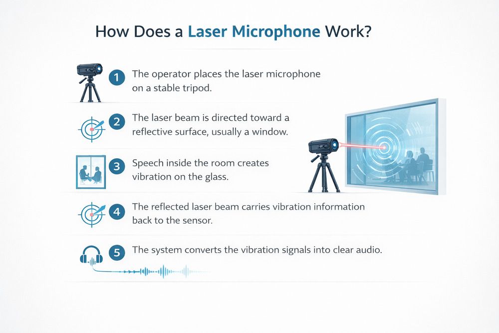 How does a laser microphone work?