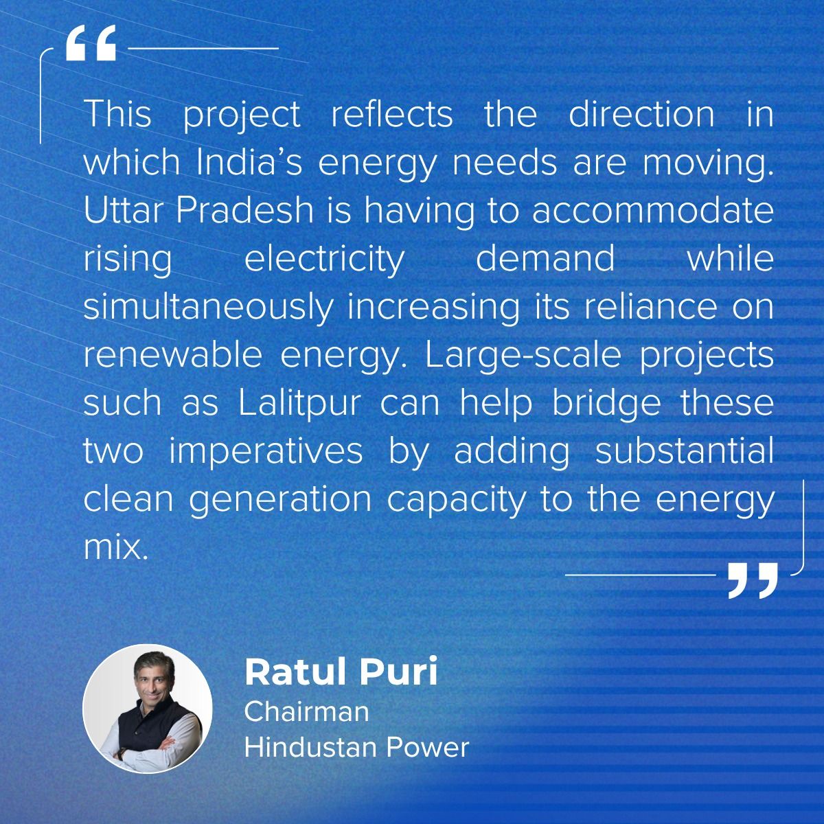 Chairman Ratul Puri