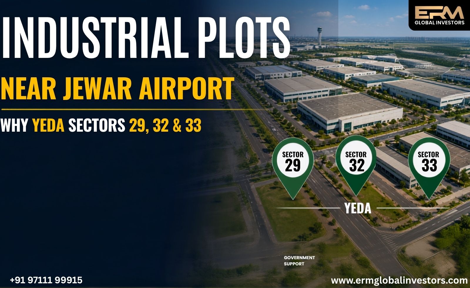 Industrial Plots Near Jewar Airport: Why YEIDA Sectors 29, 32 & 33 Could Be the Next Industrial Growth Hub
